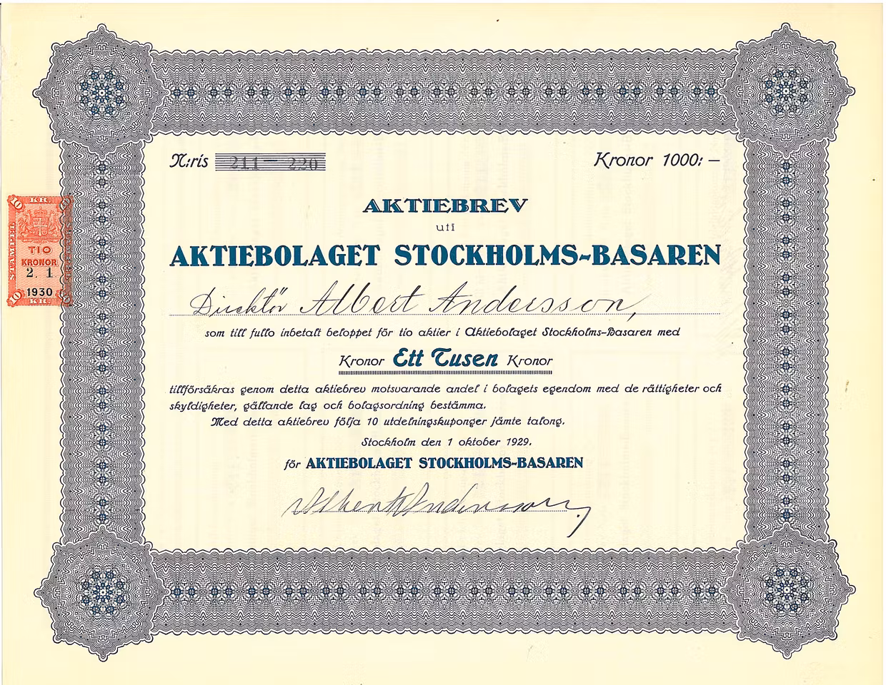 Stockholms-Basaren, AB