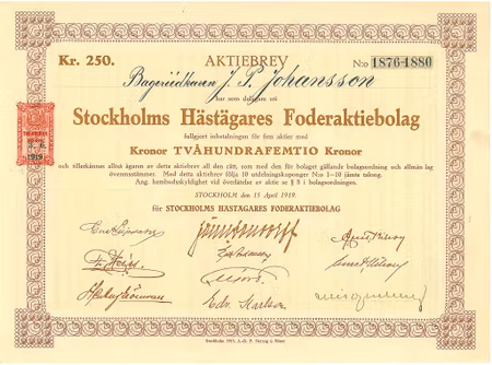 Stockholms Hästägares Foder AB