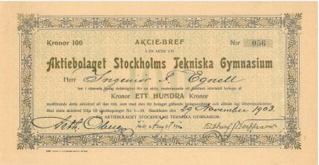 Stockholms Tekniska Gymnasium, AB