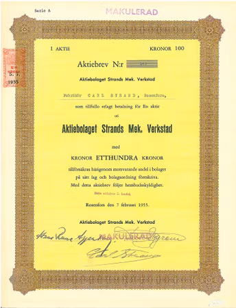 Strands Mek. Verkstad, AB, 1955