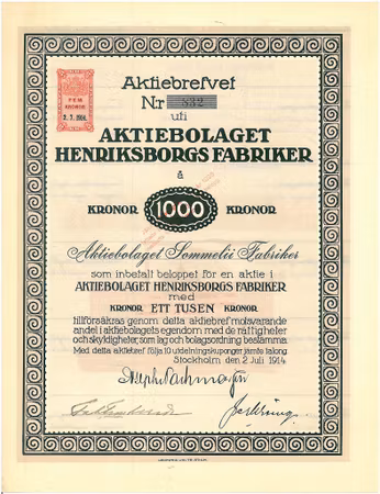Henriksborgs Fabriker, AB