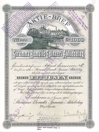 Strömma Bomulls-Spinneri AB 1905
