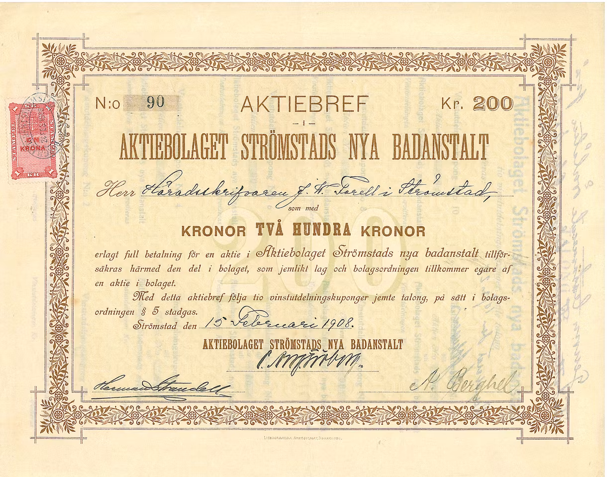 Strömstads Nya Badanstalt, AB