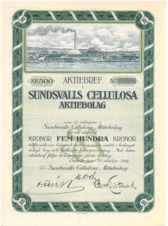 Sundsvalls Cellulosa AB, 1918