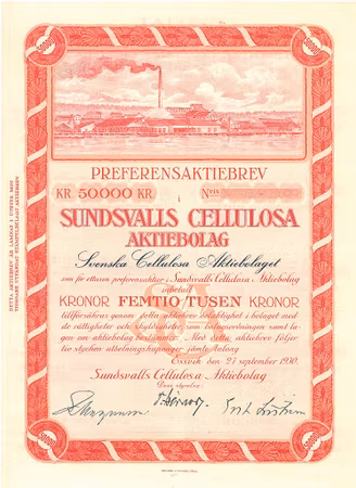 Sundsvalls Cellulosa AB, 1930