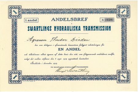 Swartings Hydrauliska Transmission