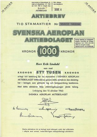Svenska Aeroplan AB, 1963
