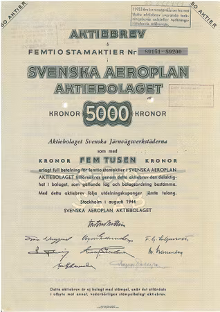 Svenska Aeroplan AB, 1944