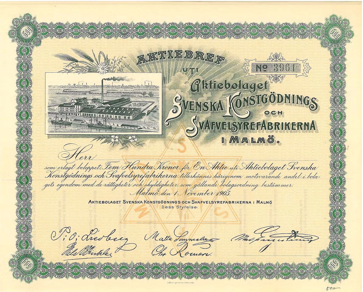 Svenska Konstgödnings och Svafvelsyrefabrikerna, AB