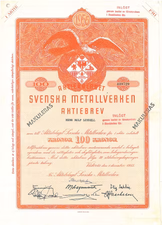 Svenska Metallverken, AB, 1955