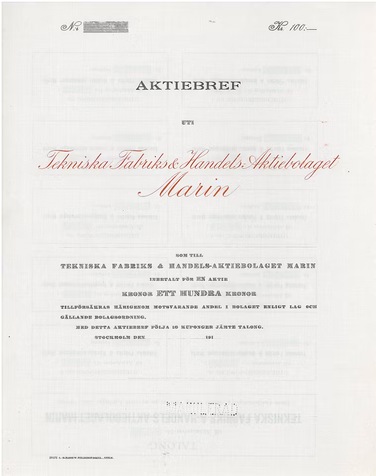 Tekniska Fabriks & Handels AB Marin