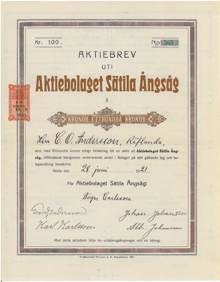 Sätila Ångsåg, AB