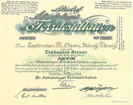 Torrdestillation, AB, 200 kr