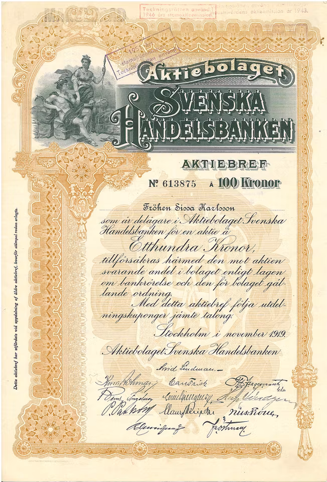 Svenska Handelsbanken 1919