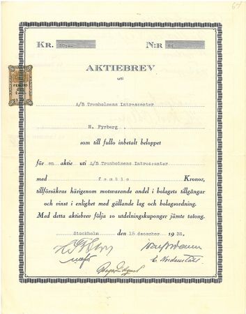 Tranholmens Intressenter, AB