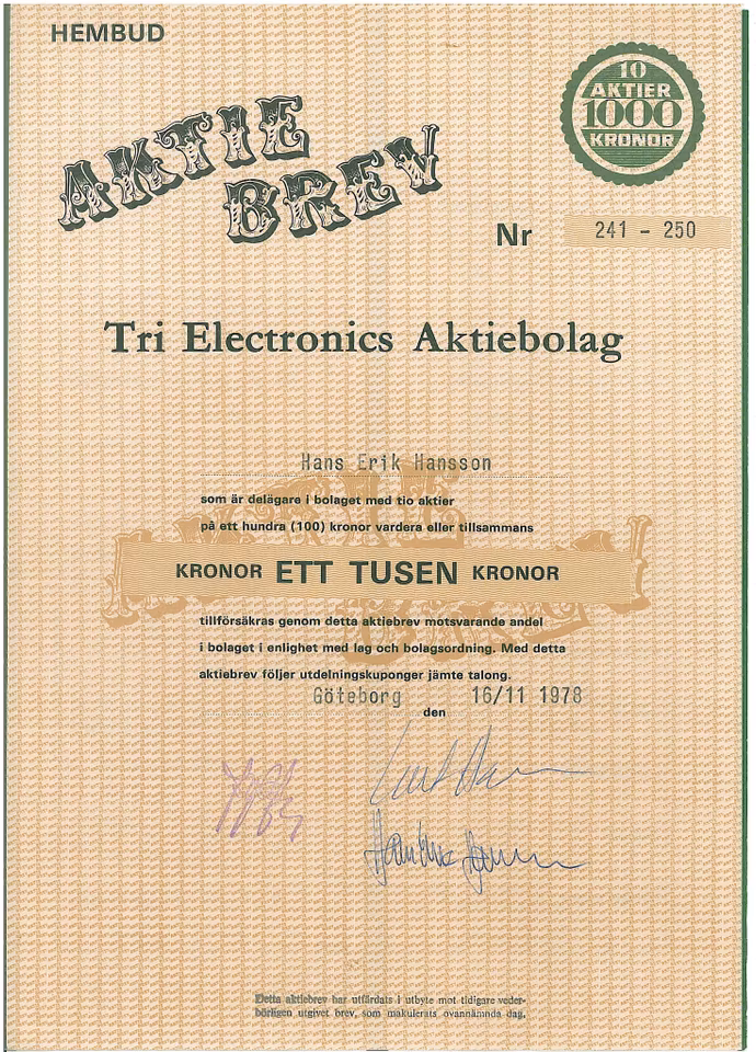 Tri Electronics AB