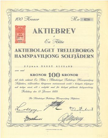 Trelleborgs Hamnpaviljong Solfjädern, AB