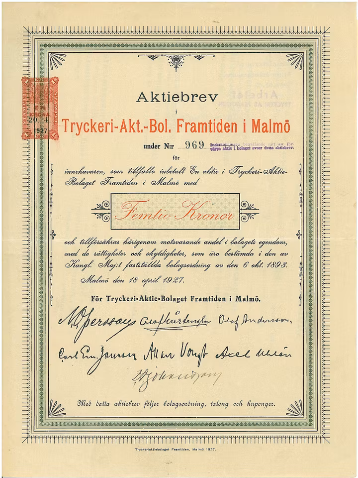 Tryckeri AB Framtiden i Malmö