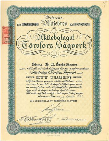 Törefors Sågverk, AB