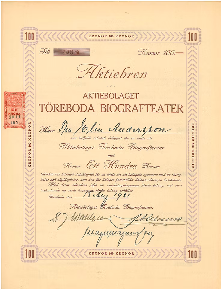 Töreboda Biografteater, AB