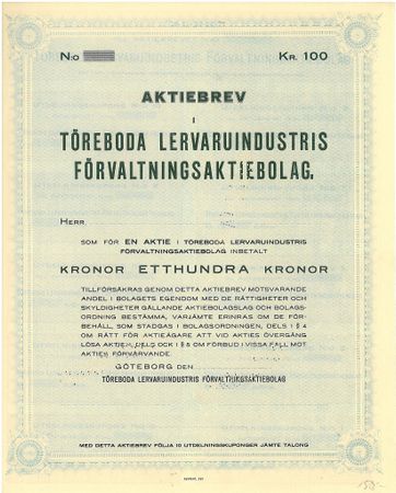 Töreboda Lervaruindustris Förvaltnings AB