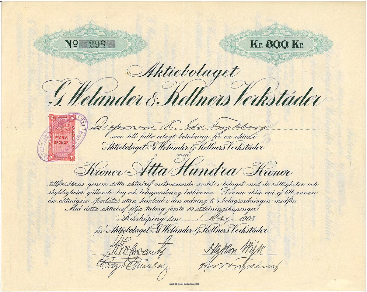 G. Welander & Kellners Verkstäder, AB