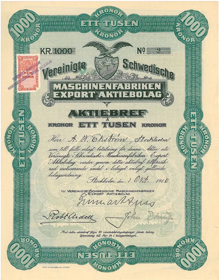 Vereinigte Schwedische Maskinenfabriken export AB