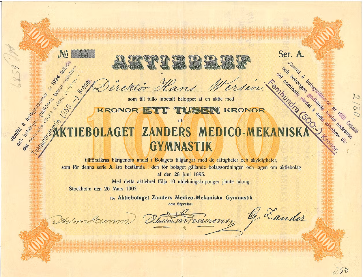 Zanders Medico-Mekaniska Gymnastik, AB