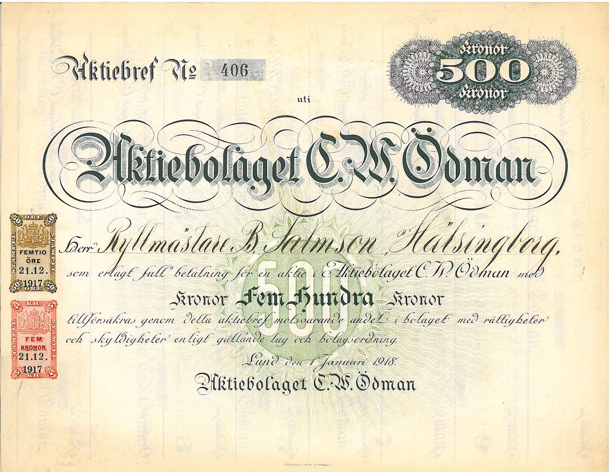 C. W. Ödman, AB