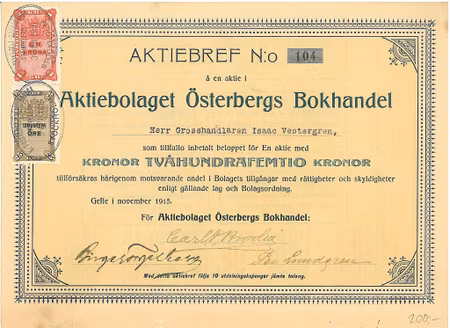 Österbergs Bokhandel, AB