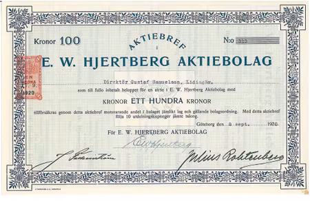 Hjertberg AB, E. W.