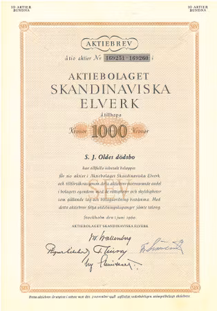 Skandinaviska Elverk, AB, 1960