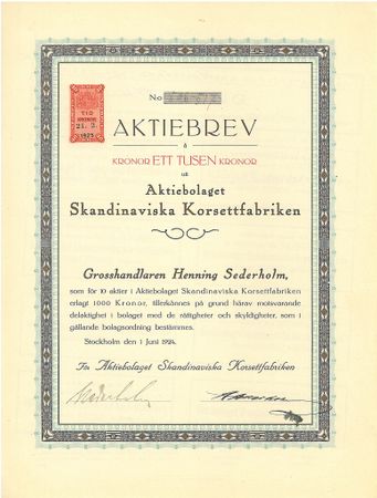 Skandinaviska Korsettfabriken, AB