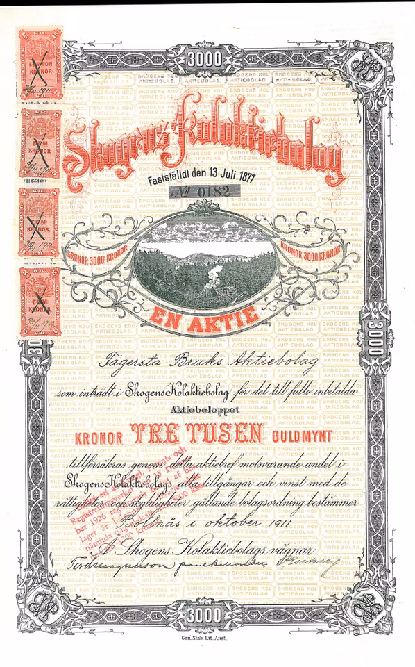 Skogens Kol AB, 1911