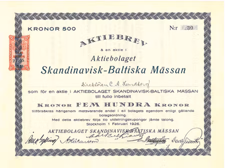 Skandinavisk-Baltiska Mässan, AB