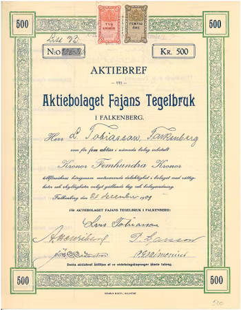 Fajans Tegelbruk, AB