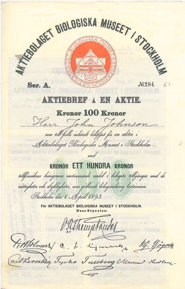 Biologiska Museet i Stockholm, AB