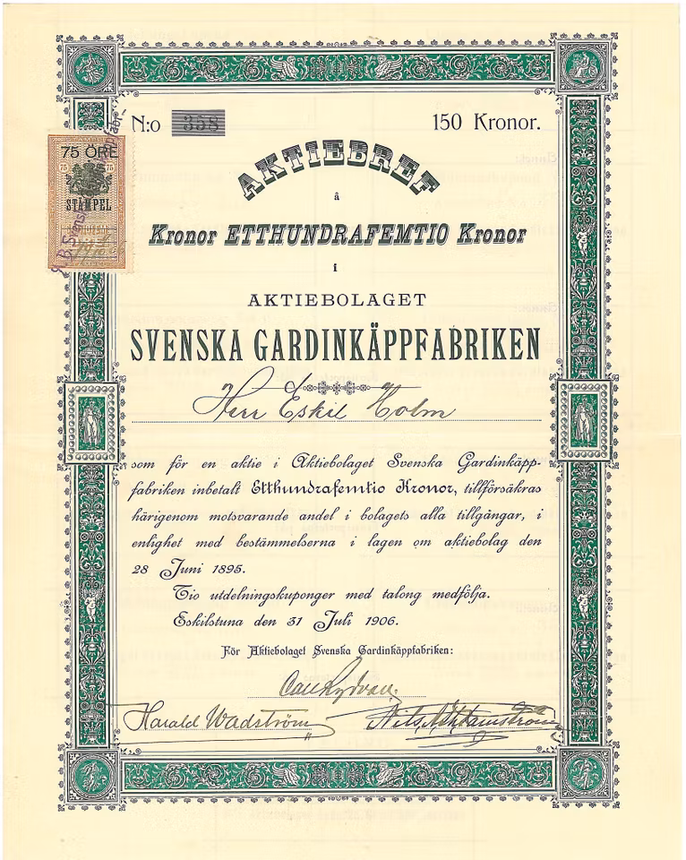Svenska Gardinkäppfabriken, AB