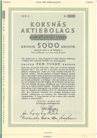 Korsnäs AB 4 % Förlagsbevis