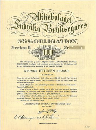 Ludvika Bruksegares, AB 5 1/2 % Obligation