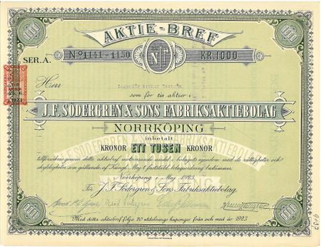 Södergren & Sons fabriks AB, J.F