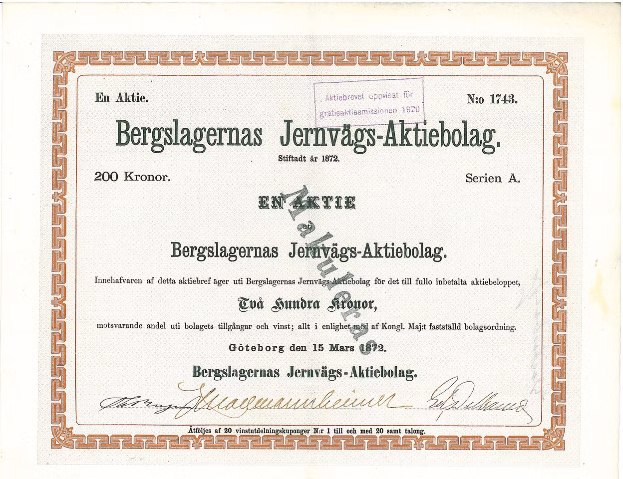 Bergslagernas Jernvägs AB