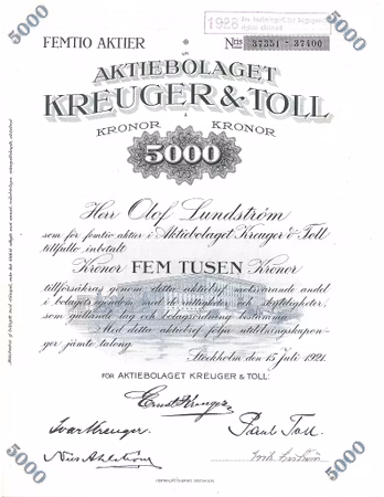 Kreuger & Toll, AB