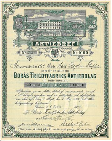 Borås Tricotfabriks AB, 1893