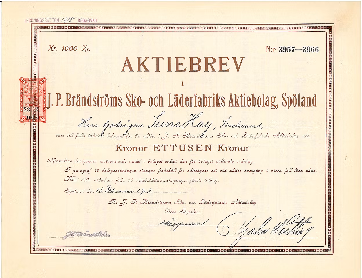 Brändströms Sko och Läderfabriks AB J.P.