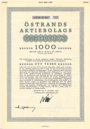 Östrands AB Obligation