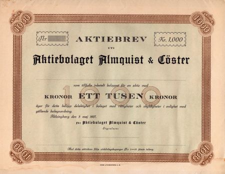 Almquist & Cöster, AB
