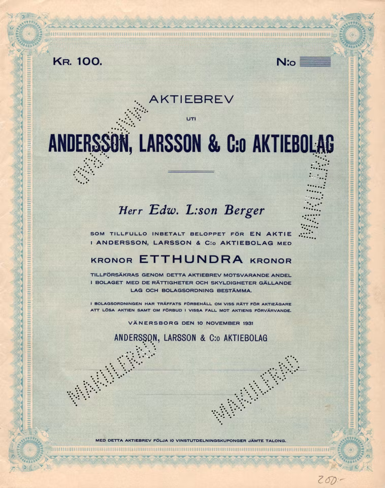 Andersson, Larsson & C:o AB