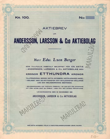 Andersson, Larsson & C:o AB
