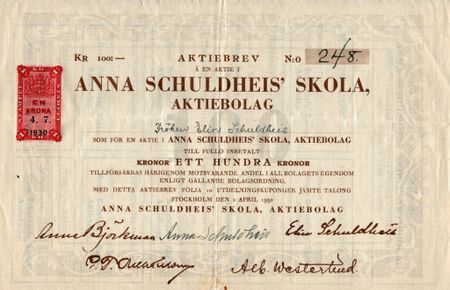 Anna Schuldheis Skola AB